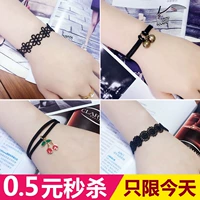 Nhật bản và Hàn Quốc phiên bản của Harajuku retro ngọt ngào ren vòng đeo tay nữ bracelet trang sức đơn giản sinh viên đơn giản Cục Sen bạn gái đồ trang sức vòng tay pnj