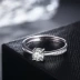 925 sterling bạc trang sức vàng trắng nữ carat kim cương nhẫn mô phỏng nhẫn cưới thời trang tính khí zircon cặp nhẫn