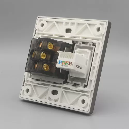 Dark -Gray 86 -Type Power Panel Pane Panelsation 5 -отвернка модуль питания Две три пробки с сетевым кабелем Cat5e