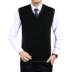 Thời trang new BF nam vest vest thanh niên daddy trở lại, len vest vest len ​​áo len đầu đan cha Dệt kim Vest