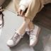 2018 mùa xuân mới thời trang Hàn Quốc cắt thấp giày giày của phụ nữ với sinh viên phẳng phẳng với đầu tròn giày thường giày thấp Giày cắt thấp