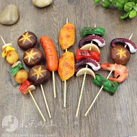 Mô phỏng BBQ thịt xiên mô hình thực phẩm mô hình phòng sản phẩm ngoài trời đạo cụ hiển thị mẫu giáo chơi nhà đồ chơi đồ chơi trẻ em thông minh