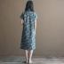 Ba-năm năm Q421 đầm mùa hè mới Sen Sở cây dừa retro cải tiến sườn xám Trung Quốc rộng cỡ áo dài nữ - Sản phẩm HOT