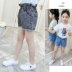Quần short bé gái denim 2019 đầm mới mùa hè cho bé lớn mùa hè trẻ em phiên bản Hàn Quốc mặc quần lửng nóng bỏng hoang dã - Quần jean Quần jean