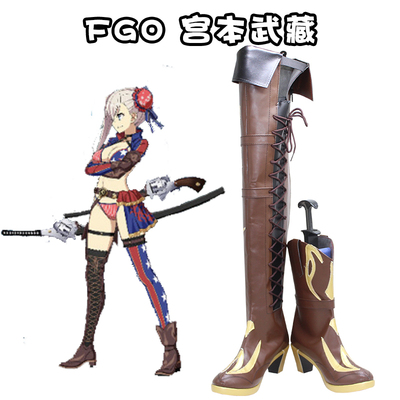 taobao agent E1593 Fate/STAY NIGHT FGO Miyamoto Muzang COSPLAY shoes COS shoes