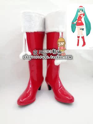 taobao agent Vocaloid, Christmas high boots, cosplay