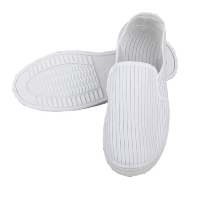 Dày PU đáy giày mềm chống tĩnh điện thở giày bụi lưới giày sạch giày sạch giày nam màu trắng giày Sikong 
