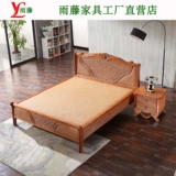 Makoto Bed Tengmu Big Bed One MM Five Eight Teng Art Одиночная двуспальная кровать 1,5 Тенгзай китайский стиль 1,8 метра лоза 8508