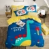 Bộ phim hoạt hình bông nhỏ người đàn ông nhỏ màu vàng Bộ đồ giường cotton bốn mảnh trẻ em 1,8m bộ đồ giường bằng vải lanh trải giường - Bộ đồ giường bốn mảnh