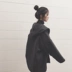 Áo khoác nữ mùa đông Mori 2018 phiên bản Hàn Quốc mới của áo len mỏng tay dài trùm đầu hoang dã dày Áo Hàn Quốc