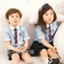 Đồng phục học sinh Nhật Bản và Hàn Quốc tùy chỉnh đồng phục học sinh tiểu học và trung học hè quần áo mùa hè quần áo mùa hè Quần áo lớp học trẻ em Anh phù hợp với thủy triều