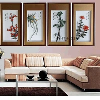 Железное искусство висят картинка украшение гостиной Anhui Железная живопись Meilan Bamboo Chrysanthemum Семейные свадьбы Движение нового дома Специальный подарок