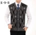 Cha vest mùa thu và mùa đông mới trung niên của nam giới V-Cổ đan áo len người đàn ông trung niên của không tay phiên bản của vest áo len dáng dài hàn quốc Dệt kim Vest