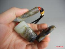 Подвеска для автомобиля 真品西周和田玉鸟纹人面纹三个组件佩饰车挂古玉老玉器古董古玩