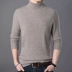 100% áo len cashmere nguyên chất nam Ordos thành phố cổ cao áo len đôi ve áo nam chạm đáy áo len lỏng áo khoác da lộn nam Áo len Cashmere