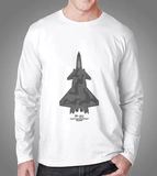 Футболка, невидимый камуфляжный истребитель, лонгслив, круглый воротник