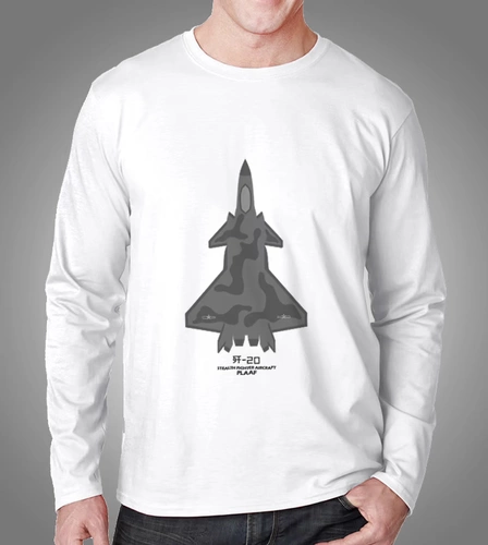 Футболка, невидимый камуфляжный истребитель, лонгслив