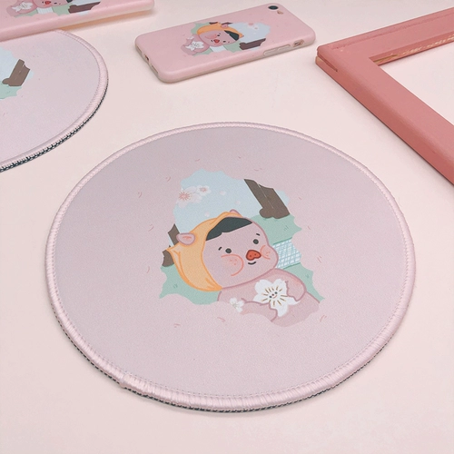 Оригинальная розовая квадратная резиновая нескользящая милая мышка, 20см