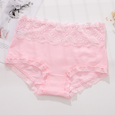 Трусы 2条装包邮蝶安芬纯棉高腰性感nk蕾丝公主舒适女士全棉镂空内裤 Deanfun