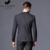 Rich Birds Sọc Suit Nam giới Ba mảnh Thanh niên Hàn Quốc Slim Kết hôn Bộ đồ công sở Anh - Suit phù hợp