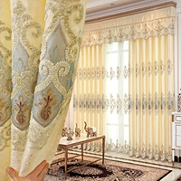 Simple mới custom-made rèm cửa phòng ngủ xong sống phong cách châu Âu bóng jacquard vải thêu xong cửa sổ trần sợi - Phụ kiện rèm cửa dây buộc rèm cửa nam châm