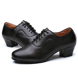 Мужские танцующие туфли, из натуральной кожи, мягкая подошва