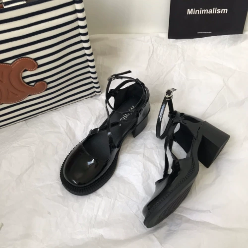 Летняя обувь для кожаной обуви в английском стиле, японские универсальные сандалии, в британском стиле, 2023