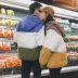 [Đặc biệt cung cấp] những người yêu thích mùa đông mặc màu sắc tương phản dày trùm đầu bông nam giới và phụ nữ xu hướng Hàn Quốc phiên bản của bánh mì lỏng lẻo quần áo áo khoác