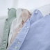 Mô hình thiết kế. Retro vỏ đôi khóa Hàn Quốc đơn giản v-cổ bông và vải lanh nữ mùa hè mới lỏng áo sơ mi tinh khiết áo sơ mi trắng áo sơ mi trắng nữ Áo sơ mi