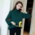 2018 phụ nữ Hàn Quốc mùa xuân mới màu rắn cao cổ áo lỏng áo len mỏng đáy áo len dài tay áo Áo / áo thun