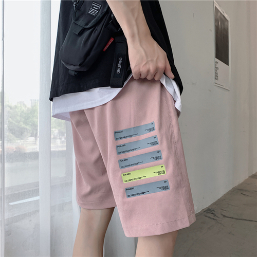 Hong Kong Style ins sports pants men's summer loose fashion brand work clothes shorts couple style versatile casual pants