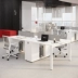 Nhân viên tùy chỉnh 
            bàn ghế văn phòng kết hợp nội thất văn phòng đơn giản hiện đại 24/6 người máy tính văn phòng màu trắng nhân viên bit