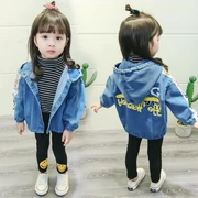Áo khoác nữ denim cho bé mùa thu 2019 phiên bản mới của Hàn Quốc cho bé trai và bé gái jeans mùa xuân và áo khoác trẻ em mùa thu 2 tuổi 3 - Áo khoác