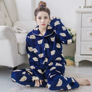 Mùa thu và mùa đông đồ ngủ flannel nhung nhung nữ dài tay cỡ lớn phiên bản Hàn Quốc của phim hoạt hình tươi phục vụ nhà sinh viên phù hợp với áo len
