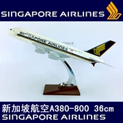 36 cm nhựa máy bay mô hình Singapore Airlines A380-800 Singapore mô phỏng tĩnh nước ngoài máy bay chở khách mô hình