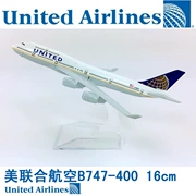16 cm hợp kim máy bay mô hình United Airlines B747-400 CHÚNG TÔI doanh mô phỏng tĩnh máy bay mô hình đồ trang trí hành khách