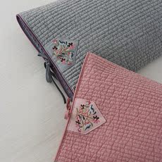 Подушка 韩国进口复古棉绣水洗棉衍缝荞麦枕头/纯棉保健枕明目颈椎午睡枕