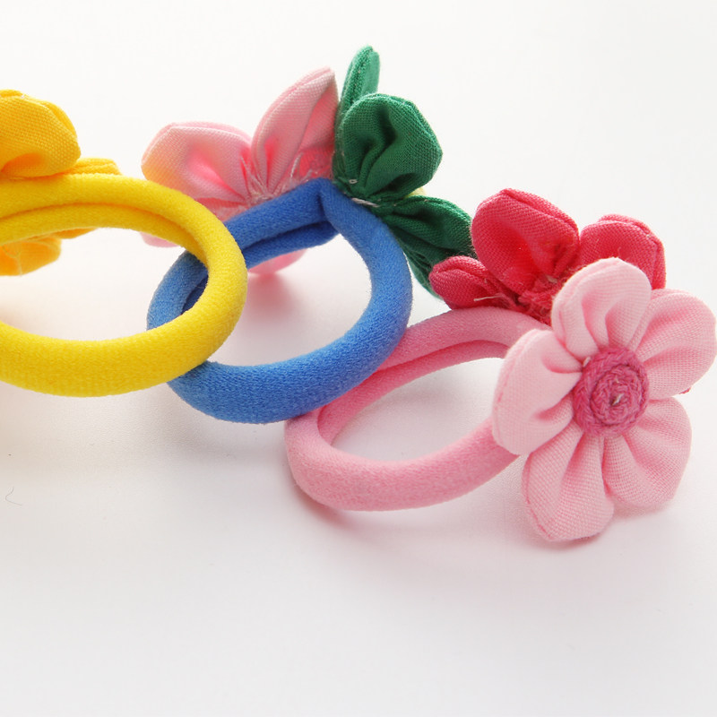 儿童发饰布艺花朵头绳女童发圈女宝宝小女孩发卡头花头饰品发夹