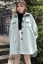 Áo khoác nữ nhỏ mùa thu và mùa đông phiên bản mới của Hàn Quốc cho học sinh len lỏng nhỏ nhắn dài retro hoang dã áo khoác kaki nữ Trung bình và dài Coat
