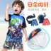 0-12 tuổi mùa hè trẻ em kem chống nắng áo tắm bãi biển quần phù hợp với American boy chia dài tay áo đồ bơi