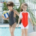 Áo tắm trẻ em mới 3-12 tuổi, trẻ em một mảnh nam và nữ đồ bơi, đồ bơi chống nắng ngắn tay, đồ bơi Bộ đồ bơi của Kid