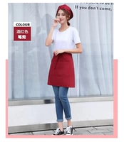 Чистый красный фартук+чистая красная шляпа