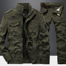Спецодежда 春秋装户外工作服套装男登山作训服纯棉耐磨军迷机能多袋工装套装