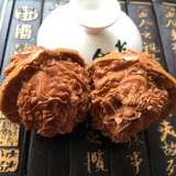 Бутик из орехового резьба из чистого ручной работы кубу -оперы, бусины Wenwan Walnut Lion Head Официальная шляпа Четыре здания бутик