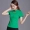 Phong cách quốc gia mùa hè ăn mặc mới của Trung Quốc phong cách của phụ nữ thêu đứng cổ áo khóa ngắn tay t-shirt Slim kích thước lớn bông đáy áo áo sơ mi nữ trắng