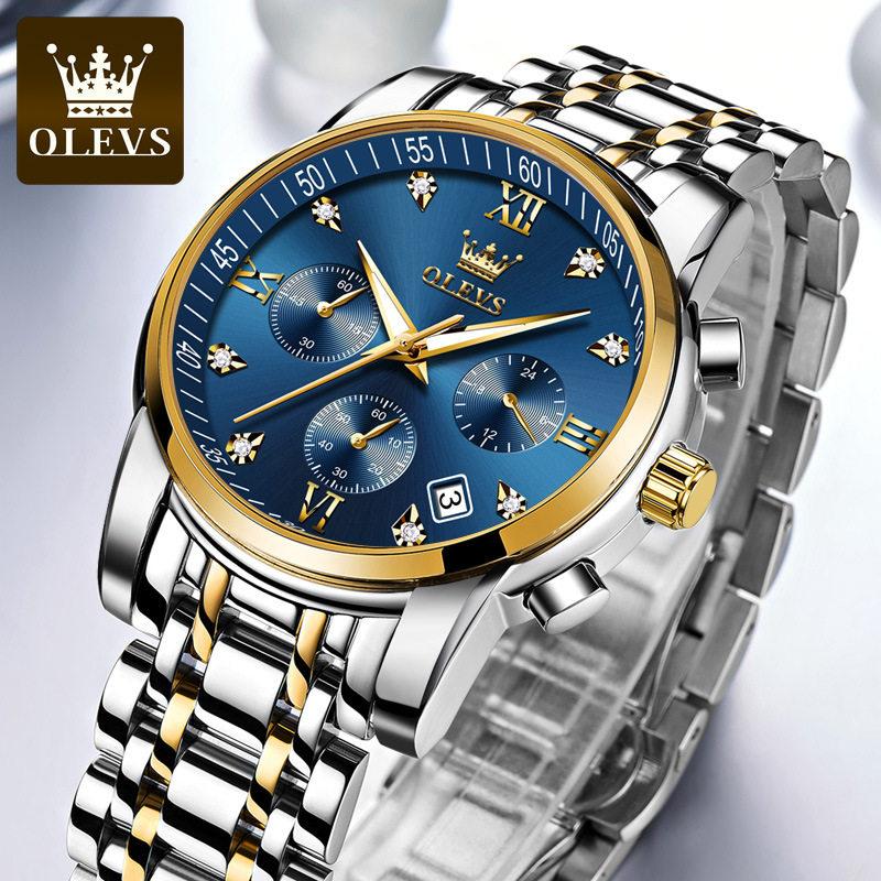 Men's Quartz Watch Stainless Steel Waterproof Automatic Style_voghion.com