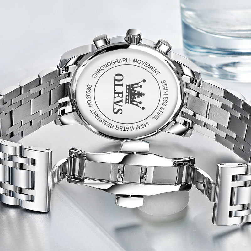 Men's Quartz Watch Stainless Steel Waterproof Automatic Style_voghion.com