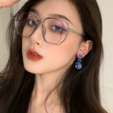 Сюян прозрачные очки Рамки женское лицо лицо лицом к лицу маленькое анти -легочное легкое световое зеркало Большой рамная сеть красная миопия бокалы Большое лицо