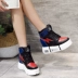 2018 mùa thu mới giày cao gót đế dày nữ cao cấp Hàn Quốc cao cổ thường muffin dưới cùng giày cao gót hoang dã cao gót đơn - Giày cao gót giày sneaker nữ trắng Giày cao gót