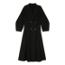 Áo khoác len hai mặt màu đen theo phong cách Hepburn cho mùa thu và mùa đông - Áo khoác ngắn Áo khoác ngắn